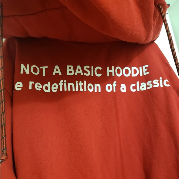 Zara Double Front Crewneck Red&Black Womens Hoodie - Picture 5 of 9